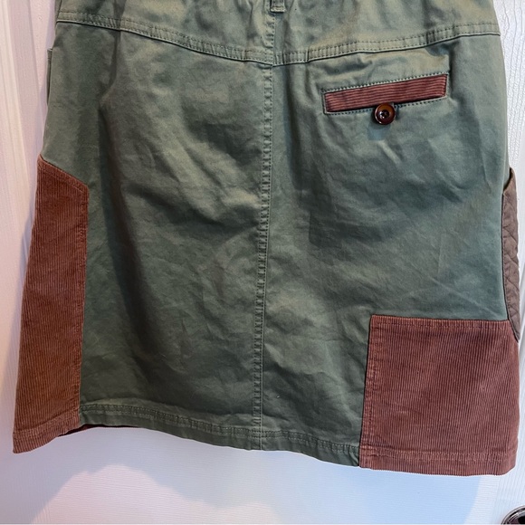 Anthropologie Meadow Rue size 2 Patchwork Skirt Olive Green/Brown - Picture 12 of 14